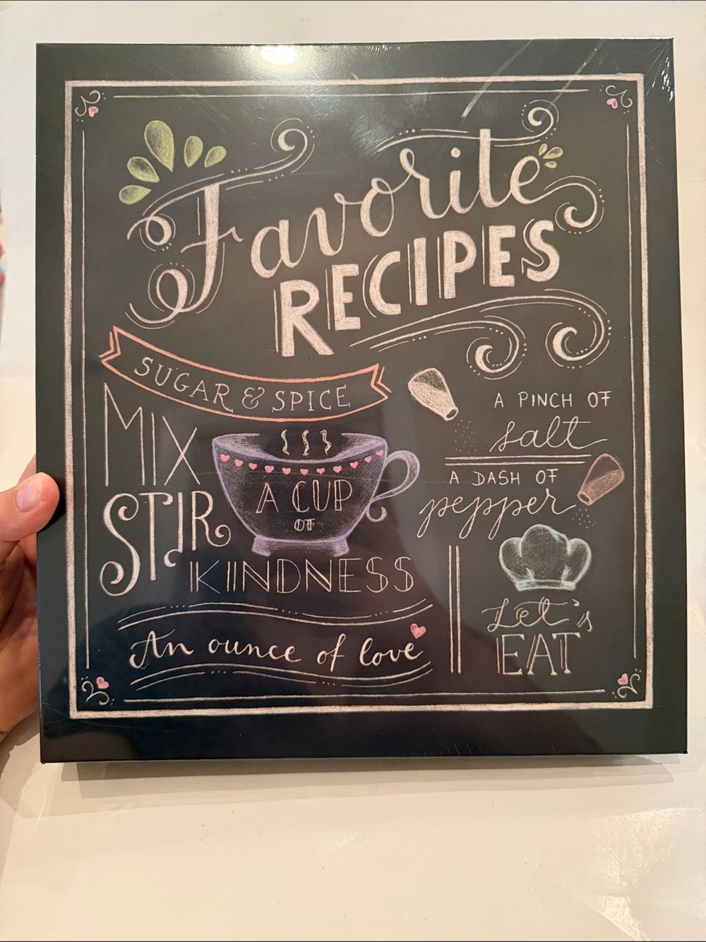NWT New Seasons Deluxe Recipe Binder Style 'Favorite Recipes' - Black